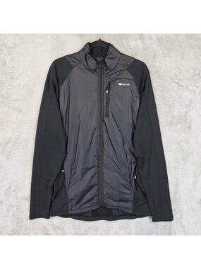 Sugoi Cycling Jacket Mens Large Black Alpha Hybrid Polartec Full Zip Windstopper